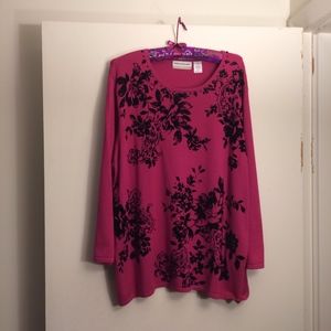 NWOT Knit top with beaded neckline